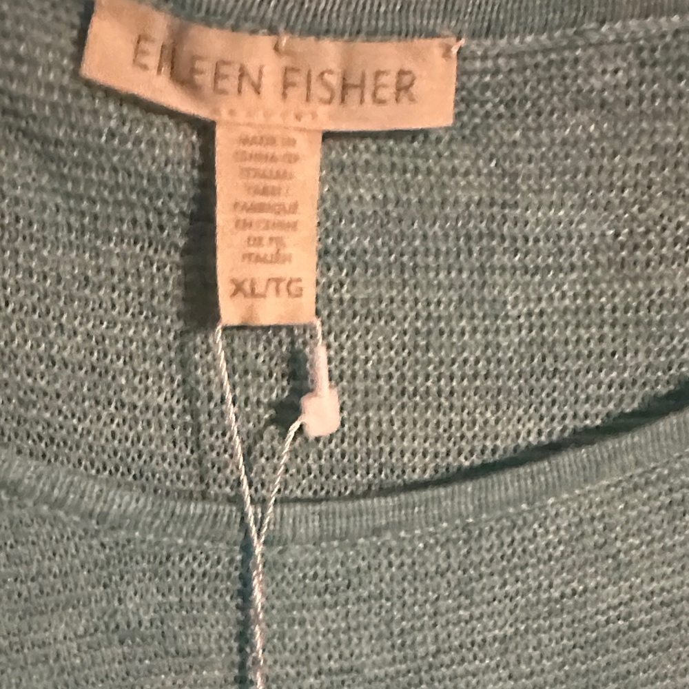 Eileen Fisher Heathered Teal Top - Picture 3 of 8